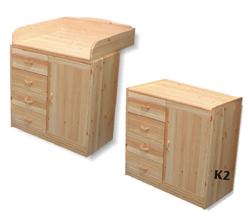 Fenyő pelenkázó komód, pelenkázó szekrény K2 Fenyő pelenkázó komód, pelenkázó szekrény K2