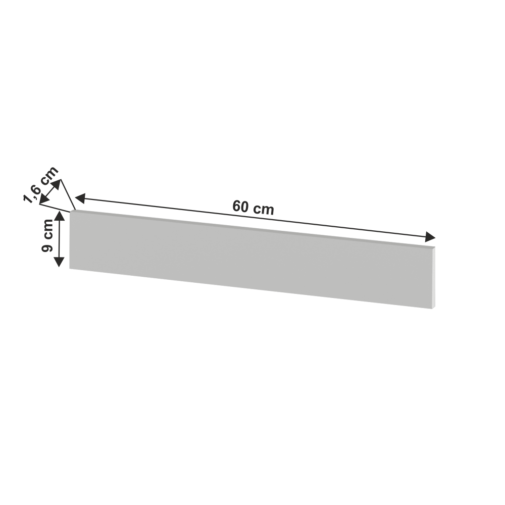 60 cm széles mosogatógépre való léc, fehér, JULIA TYP 93