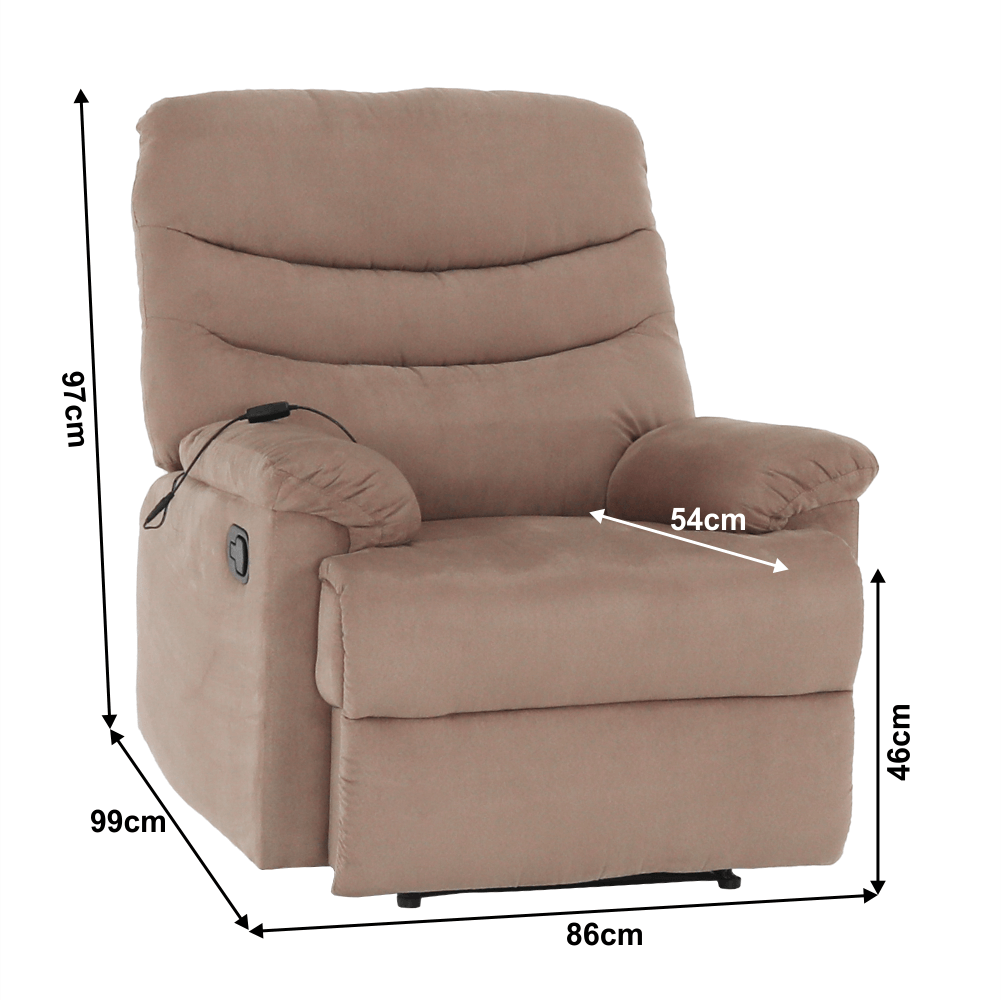 Állítható masszázs  fotel, szürke-bézs Taupe, LAMBERT