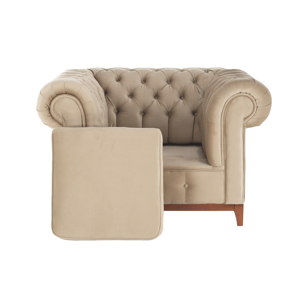 Luxus fotel, világosbarna, TIFANY 1