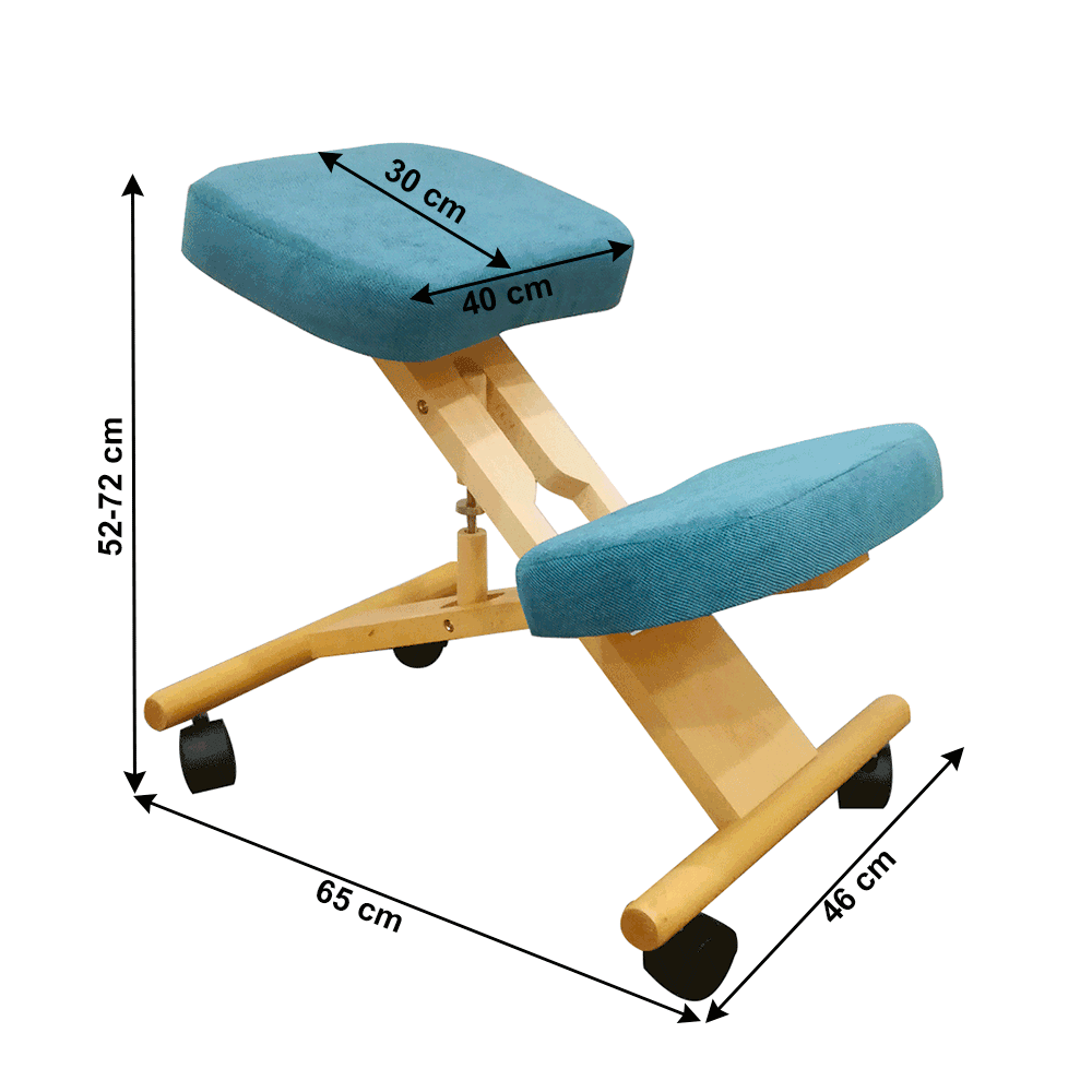 Ergonomikus térdelőszék, kerozin/bükkfa, FLONET