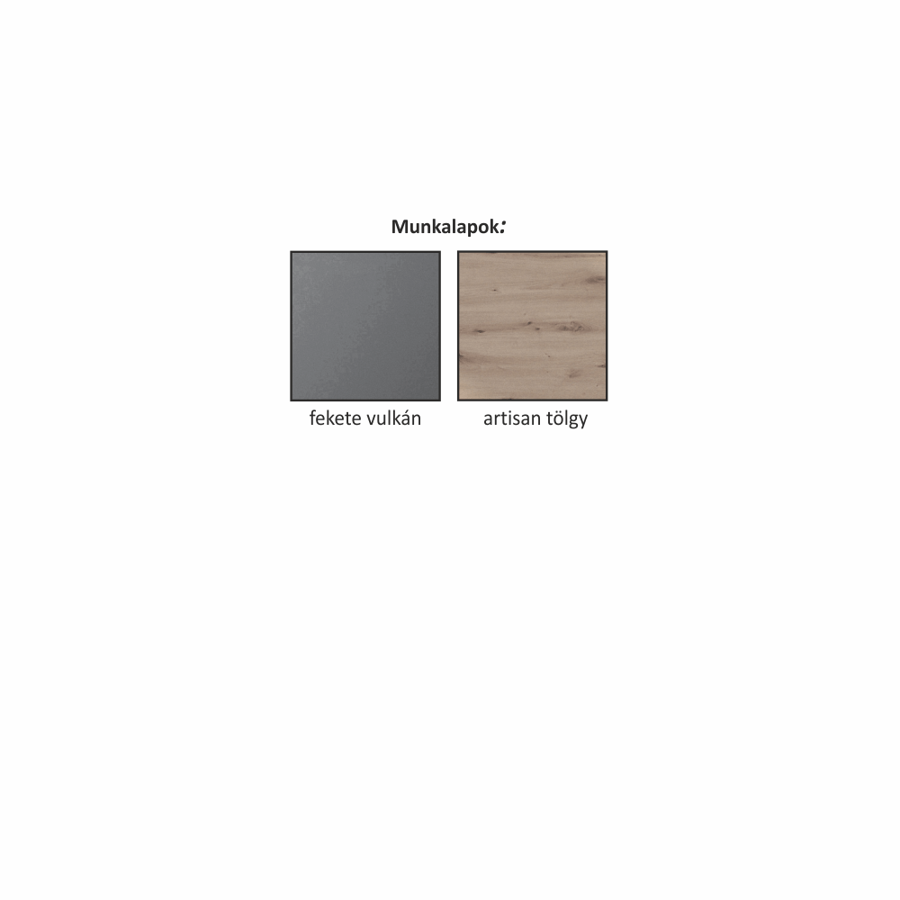 Alsó szekrény, artisan tölgy/szürke matt, balos, LANGEN D60