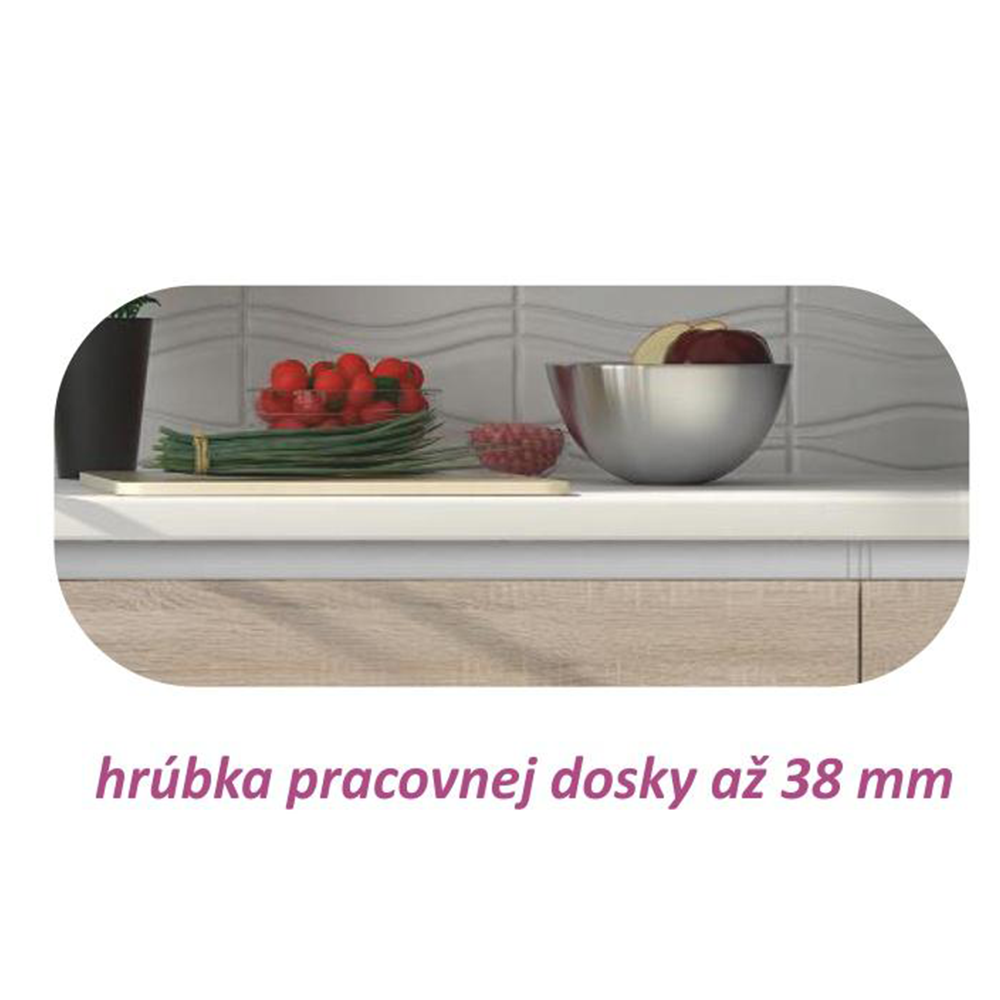 Alsószekrény polccal, fehér, LINE