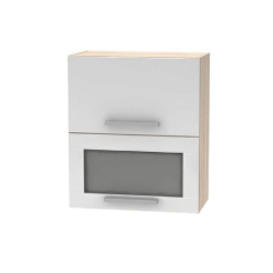 Billeno-felsoszekreny-uveggel-2DV--tolgy-sonoma-feher--NOVA-PLUS-NOPL-009-OH