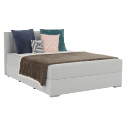 Boxspring-tipusu-agy-140x200--vilagosszurke--FERATA-KOMFORT