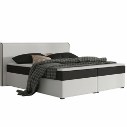 Kenyelmes-agy--fekete-szovet-feher-textilbor--160x200--NOVARA-KOMFORT