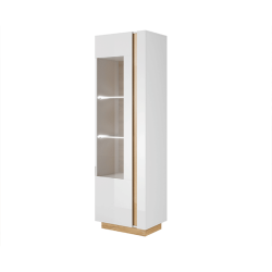 Magas-vitrines-szekreny-60--feher-tolgy-grandson-magasfenyu-feher--CITY
