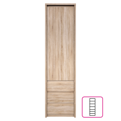 Konyvespolc--DTD-laminalt--tolgy-sonoma--NORTY-TYP-5