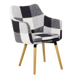 Fotel--feher-fekete-minta-patchwork-bukk--LANDOR