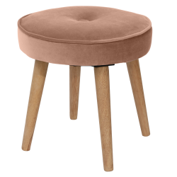 Puff--rozsaszin-Velvet-anyag-barna--SAIDA