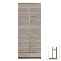 Akasztos-szekreny-2D2S--tolgyfa-sonoma--PANAMA-01TYP