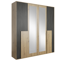 Szekreny-tukorrel-2D--artisan-tolgy-fekete-norveg-fenyo--BAFRA