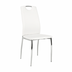 Szek--textilbor-feher-krom--ERVINA