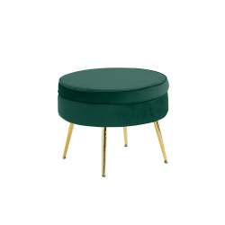 Luxus-zsamoly-puff--smaragd-Velvet-szovet-krom-arany--Art-deco--NOBLIN-TYP-1