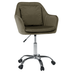 Irodai-fotel--szurkesbarna-Taupe-Velvet-anyag-krom--KLIAN