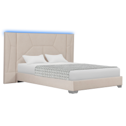 agy-agyraccsal-es-LED-vilagitassal.-160x200.-bezs-Velvet-szovet.-ALTESA