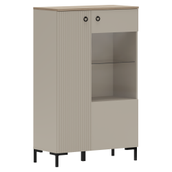 Alacsony-vitrin.-szurkesbarna-Taupe-silverjack-tolgy.-DOMCA-1D1W-140