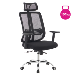 Irodai-szek.-fekete-krom.-teherbiras-150-kg.-DUVAL