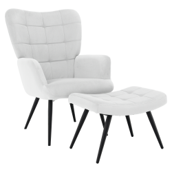 Fotel-labtartoval.-vilagos-szurke-Velvet-szovet-fekete.-HABEN