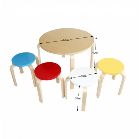Gyerekbútor szett 1+4 SIGRID kisasztal, kis székekkel