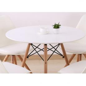 Kör alakú étkezőasztal GAMIN székekkel