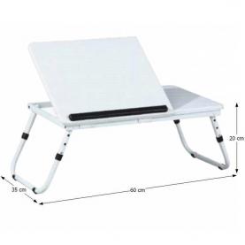 Notebook asztal,fehér EVALD-méret