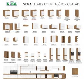 Konyhaszekrény VEGA alsó polcos elem 15 D OTW BB
