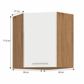 Konyhaszekrény VEGA 58x58 GN-72 1F felsőszekrény sarokba oldalra nyíló