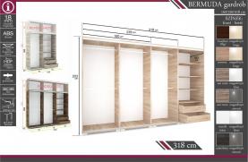 Tolóajtós gardróbszekrény BERMUDA 239