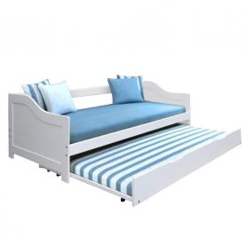 Vendégágyas fehér egyszemélyes ágy INTRO