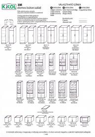 Bútorcsalád 3M szekrény magasító két ajtós 01-75