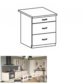 Konyhaszekrény ROYAL D60S3 fiókos alsó szekrény