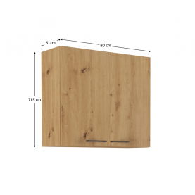 Felső szekrény, artisan tölgy, MONRO 80 G-72 2F Felső szekrény, artisan tölgy, MONRO 80 G-72 2F