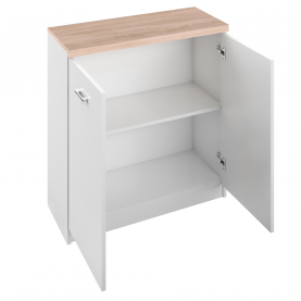 Komód 2D, fehér/tölgy sonoma, TOPTY TYP 13