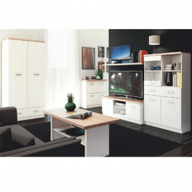 kétajtós szekrény 2D1S, fehér/tölgy sonoma, TOPTY kétajtós szekrény 2D1S, fehér/tölgy sonoma, TOPTY