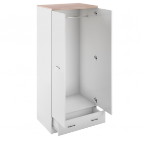kétajtós szekrény 2D1S, fehér/tölgy sonoma, TOPTY kétajtós szekrény 2D1S, fehér/tölgy sonoma, TOPTY