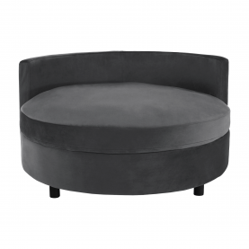 Kerek fotel, Velvet szövet szürke, SALOTO