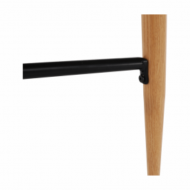 Bárasztal, fekete/tölgy, átmérő 60 cm, IMAM