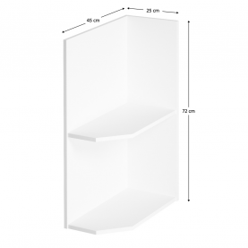 Alsószekrény, fehér, jobbos, AURORA D25PZ