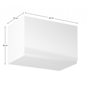 Felsőszekrény, fehér/fehér extra magasfényű, AURORA G60KN Felsőszekrény, fehér/fehér extra magasfényű, AURORA G60KN