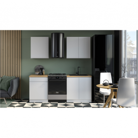 Felsőszekrény, fehér/fehér extra magasfényű, AURORA G602F