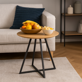 Kisasztal, tölgy/fekete, DELIK Kiállított Kisasztal, tölgy/fekete, DELIK Kiállított