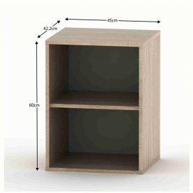 Felsőszekrény könyvespolcra, tölgy sonoma, BETTY 4 BE04-012-00