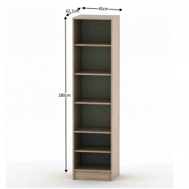 Könyvespolc, tölgy sonoma, BETTY 4 BE04-014-00 Könyvespolc, tölgy sonoma, BETTY 4 BE04-014-00