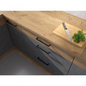 Előlap mosogatógéphez, szürke matt/tölgy lancelot, VEGA ZM 570x446