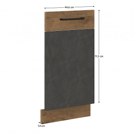 Előlap mosogatógéphez, szürke matt/tölgy lancelot, VEGA ZM 713x446 Előlap mosogatógéphez, szürke matt/tölgy lancelot, VEGA ZM 713x446