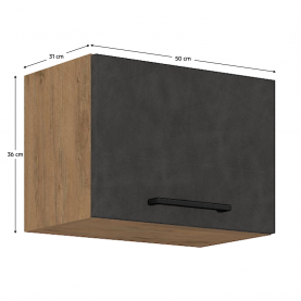 Felsőszekrény, tölgy lancelot/szürke matt, VEGA 50 GU-36 1F Felsőszekrény, tölgy lancelot/szürke matt, VEGA 50 GU-36 1F