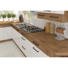 Magas szekrény, lancelot tölgy/ fehér extra magas fényű HG , VEGA 60 DK-210 2F