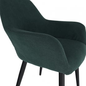 Design fotel, zöld/fekete, LACEY
