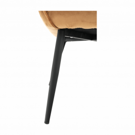 Design szék steppelt háttámlával, barna/fekete, BERILIO